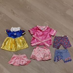 Build A Bear Lot Of 6 Pc Disney Trendy Y2k Trendy Barbie Inspired Colorful Outfi